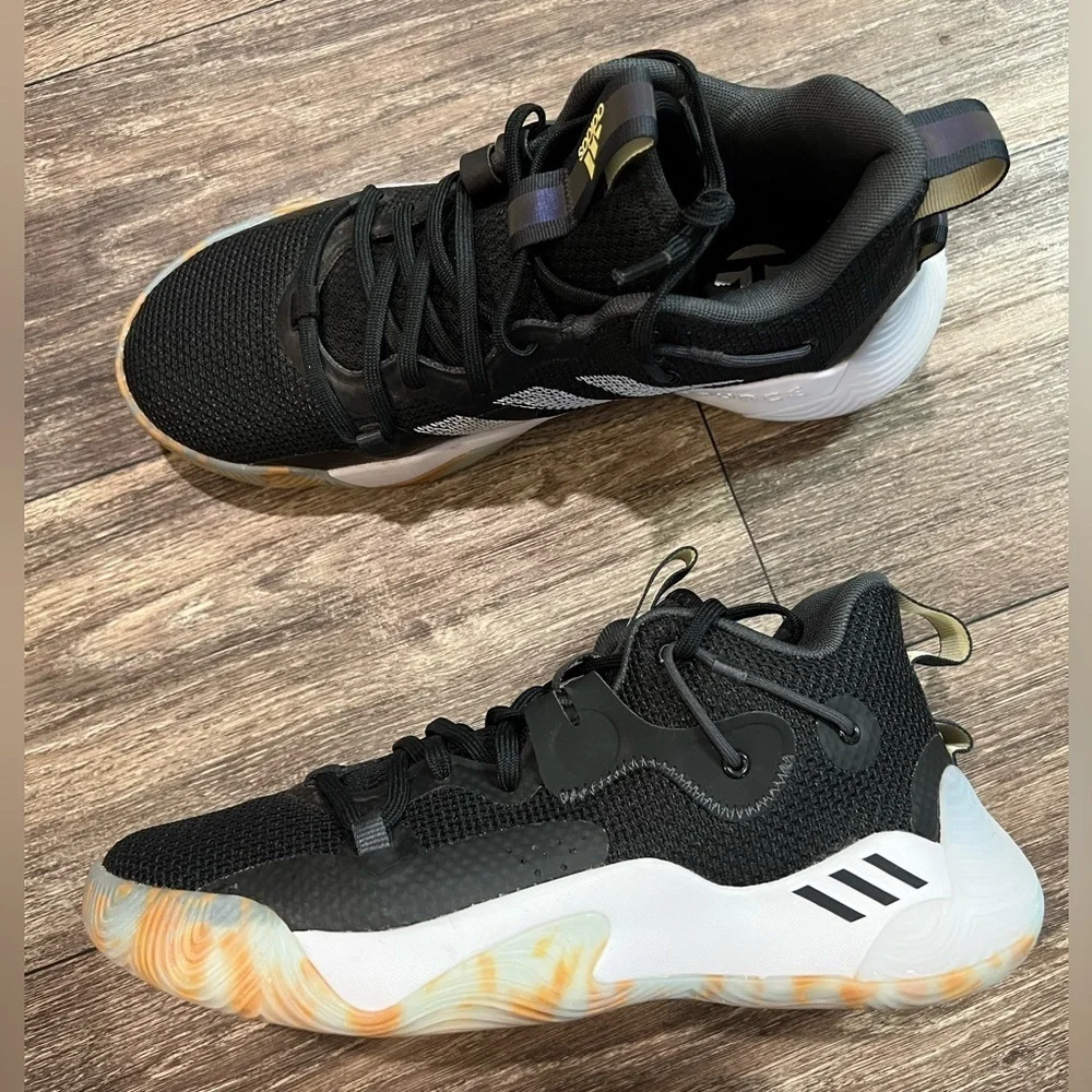 GY6416 Mens Adidas HARDEN STEPBACK 3 Black Marble Basketball Shoes
